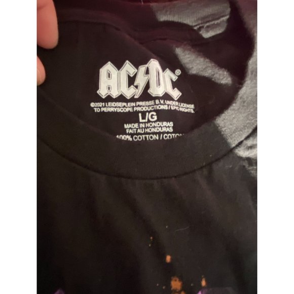 AC/DC black sleeveless tee purple lettering 2021 Leidseplein Presse - Picture 2 of 4